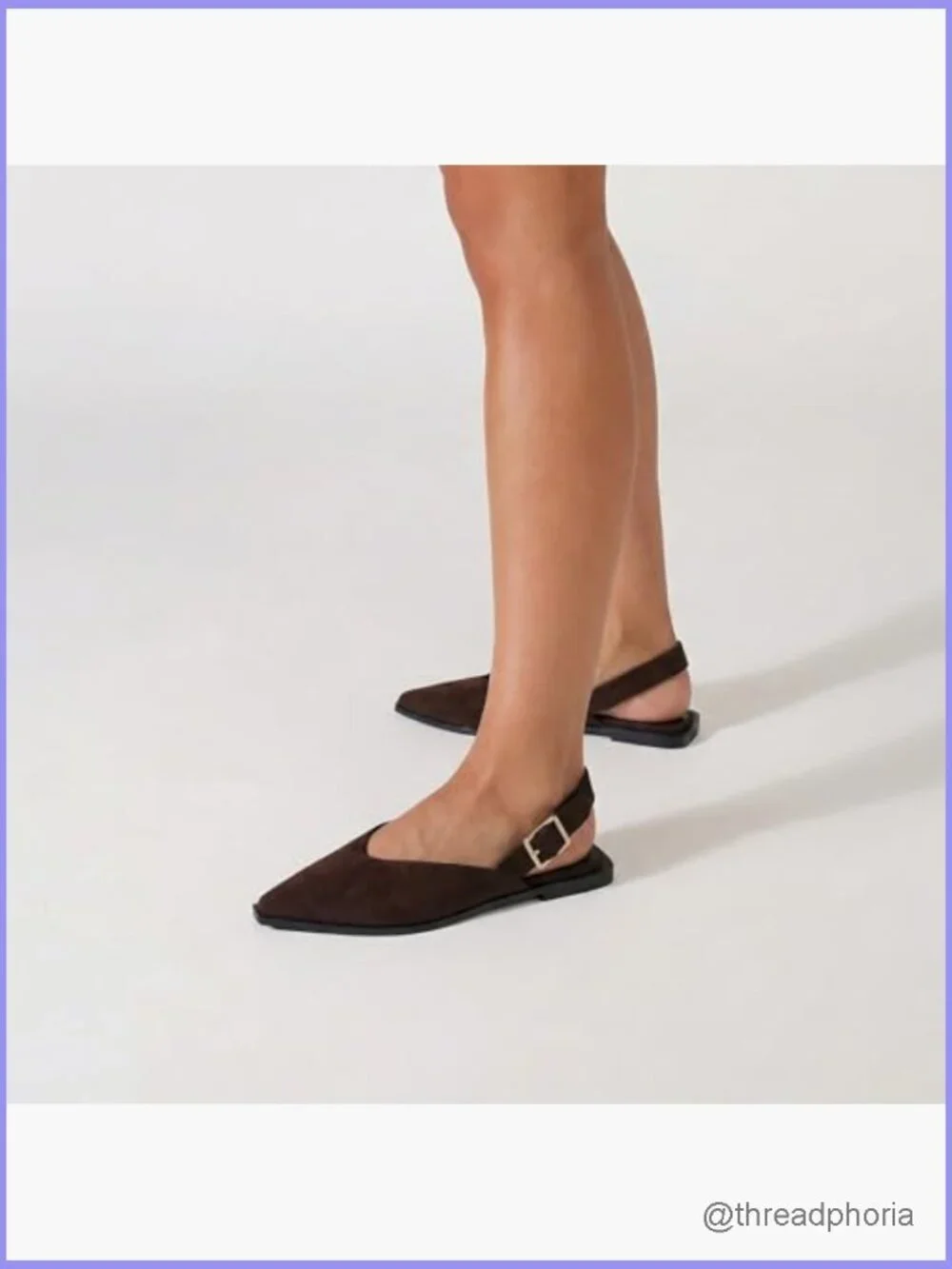 Slingback Flats Pointed Toe Low Heel Buckle Strap Mules Casual Office Dressy
